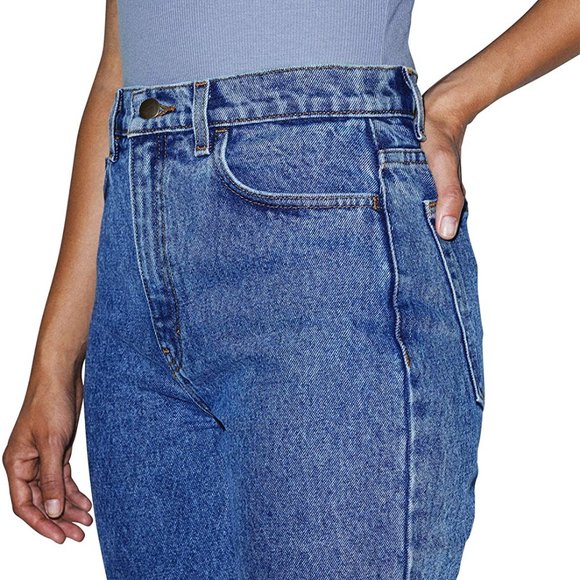 American Apparel Marble Wash High-Waist Jeans - Picture 3 of 8